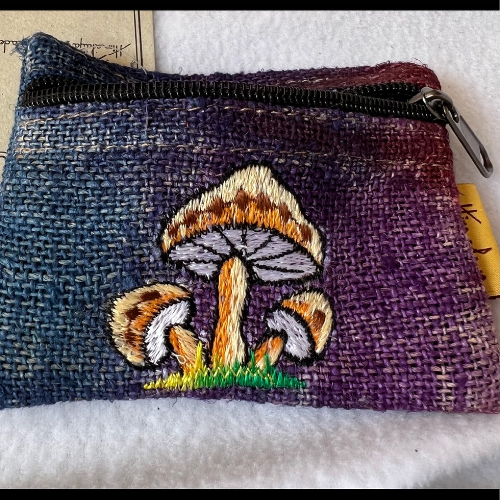 NWT Handmade Hemp Coin Pouch